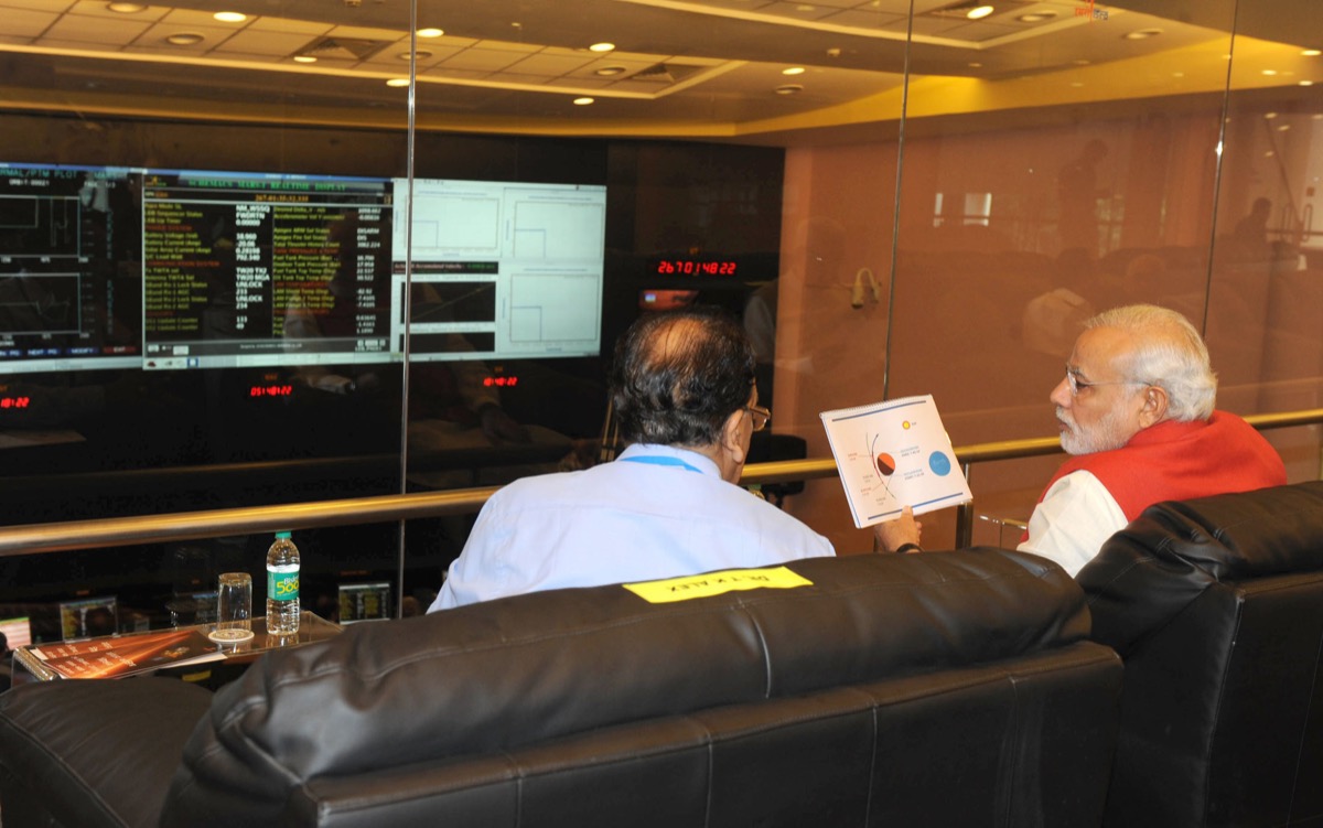 The moment of Mars orbit insertion, ISRO headquarters, Bengaluru. India reached Mars on its first attempt.